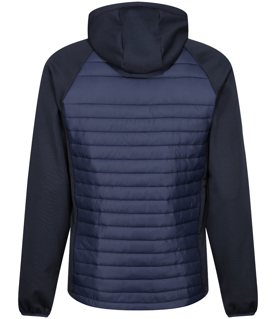 Regatta Navigate Hybrid Jacket in Navy with French Blue Back View