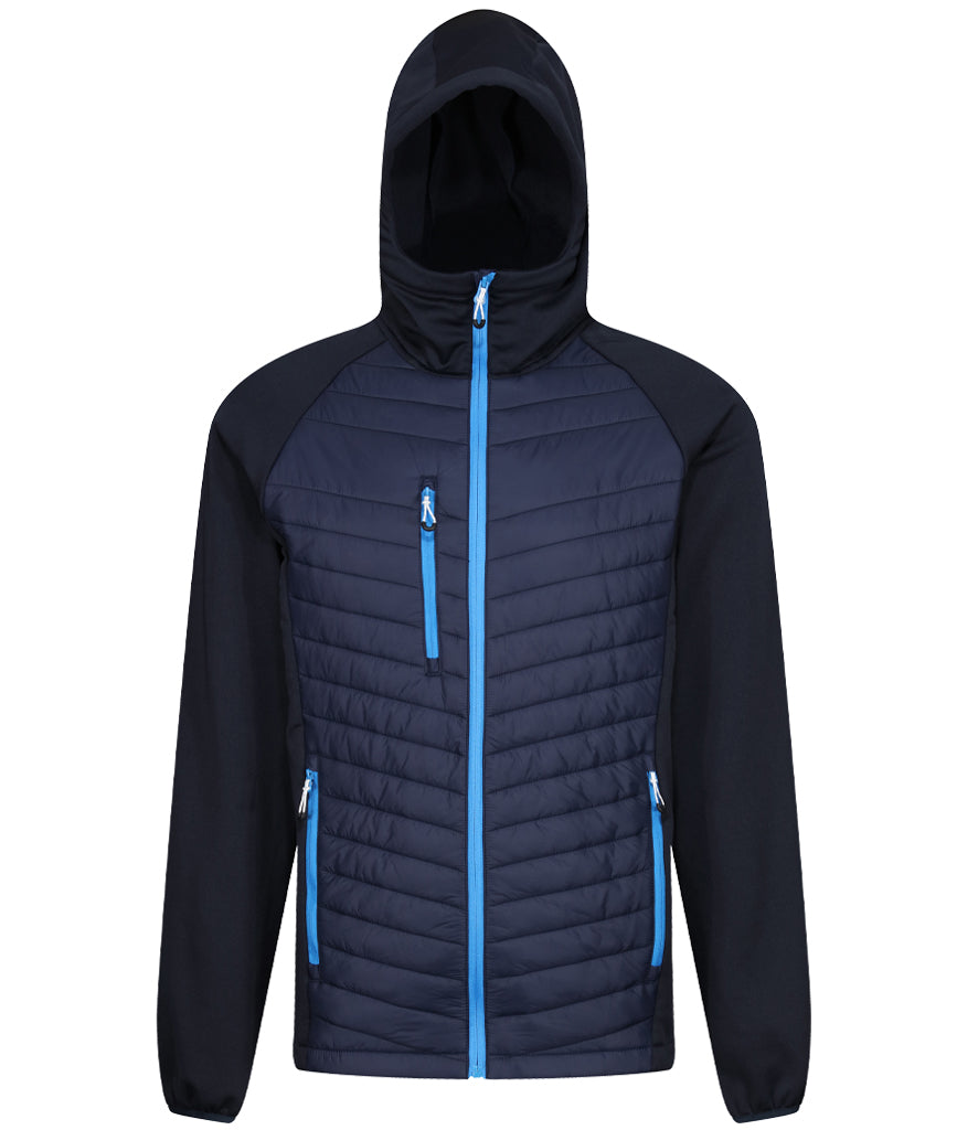 Regatta Navigate Hybrid Jacket in Navy with French Blue Front View