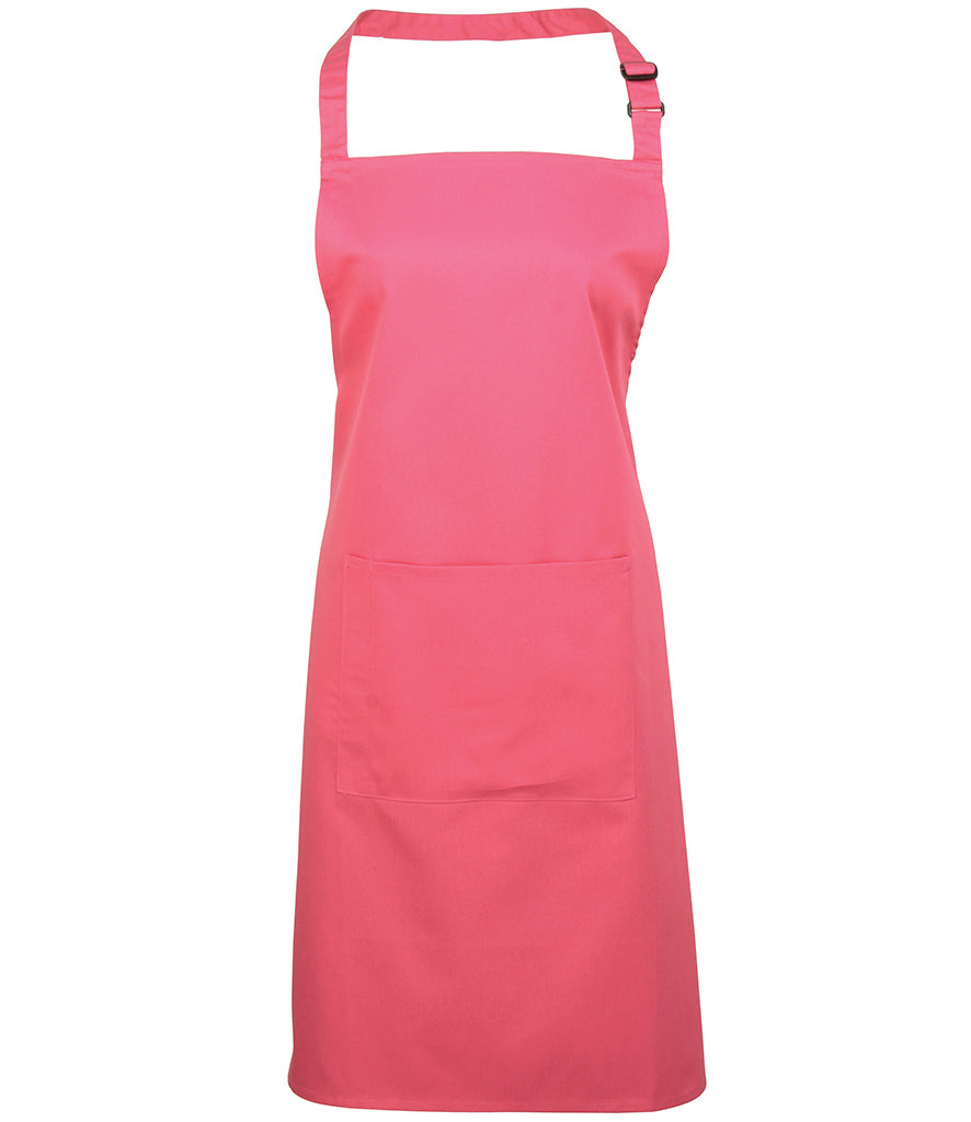Premier Colours bib apron with pocket in Fuchsia