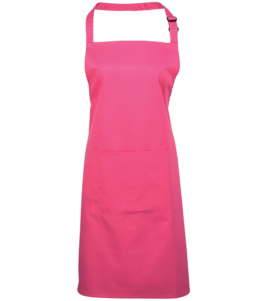 Premier Colours bib apron with pocket in Pink