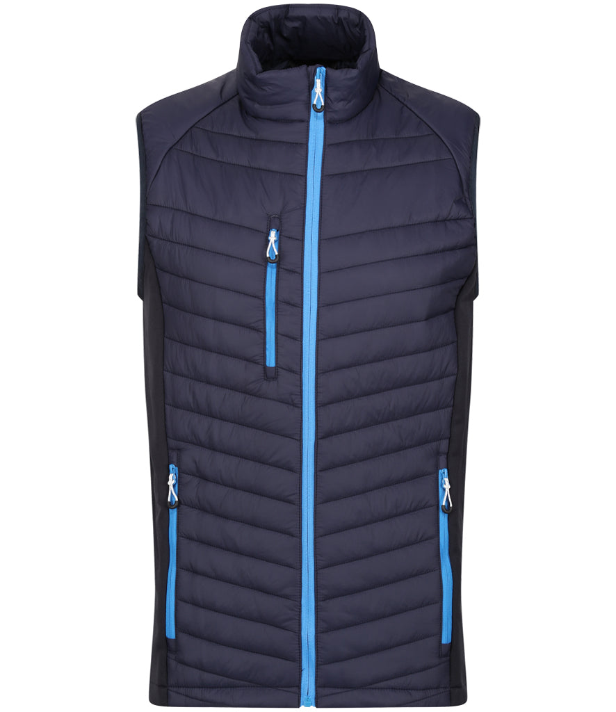Regatta Navigate Hybrid Bodywarmer in navy with French Blue Front View