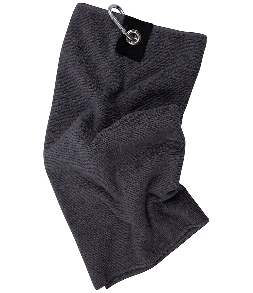 Towel City Microfibre Golf Towel in Steel Grey