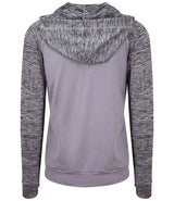 AWDis Cool Contrast Zoodie in Grey with Grey Melange Back View