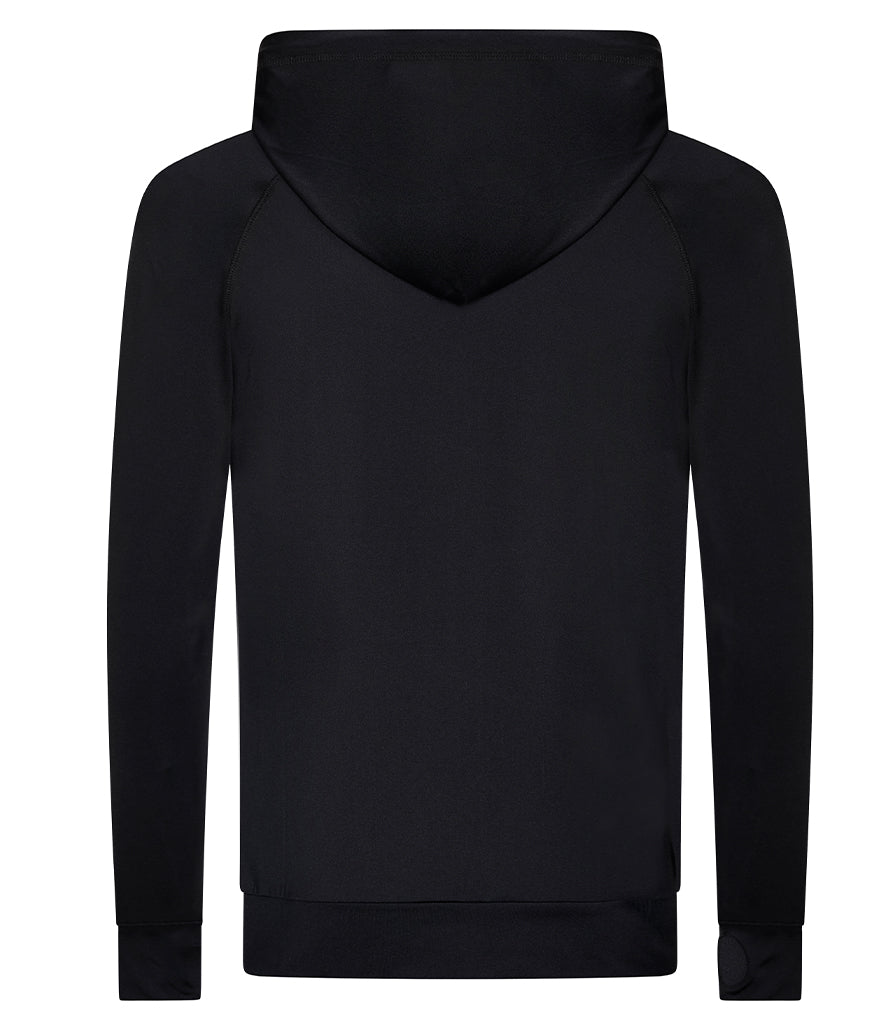 AWDis Cool Contrast Zoodie in Jet Black Back View