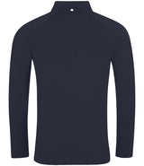 AWDis Cool Half Zip Sweat Top in French Nay with Artic White Back View