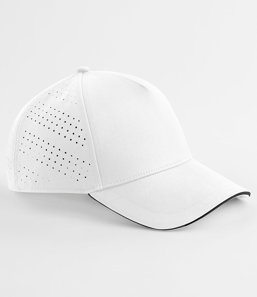 Beechfield Accelerate Cap in White with Black