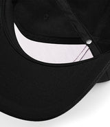 Beechfield Original Flat Peak Snapback Cap triple black peak underside detail