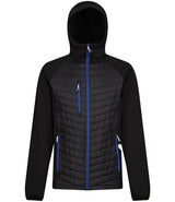 Regatta Navigate Hybrid Jacket in Black with New Royal Blue Front View