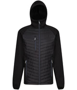 Regatta Navigate Hybrid Jacket in Black with Seal Grey Front View