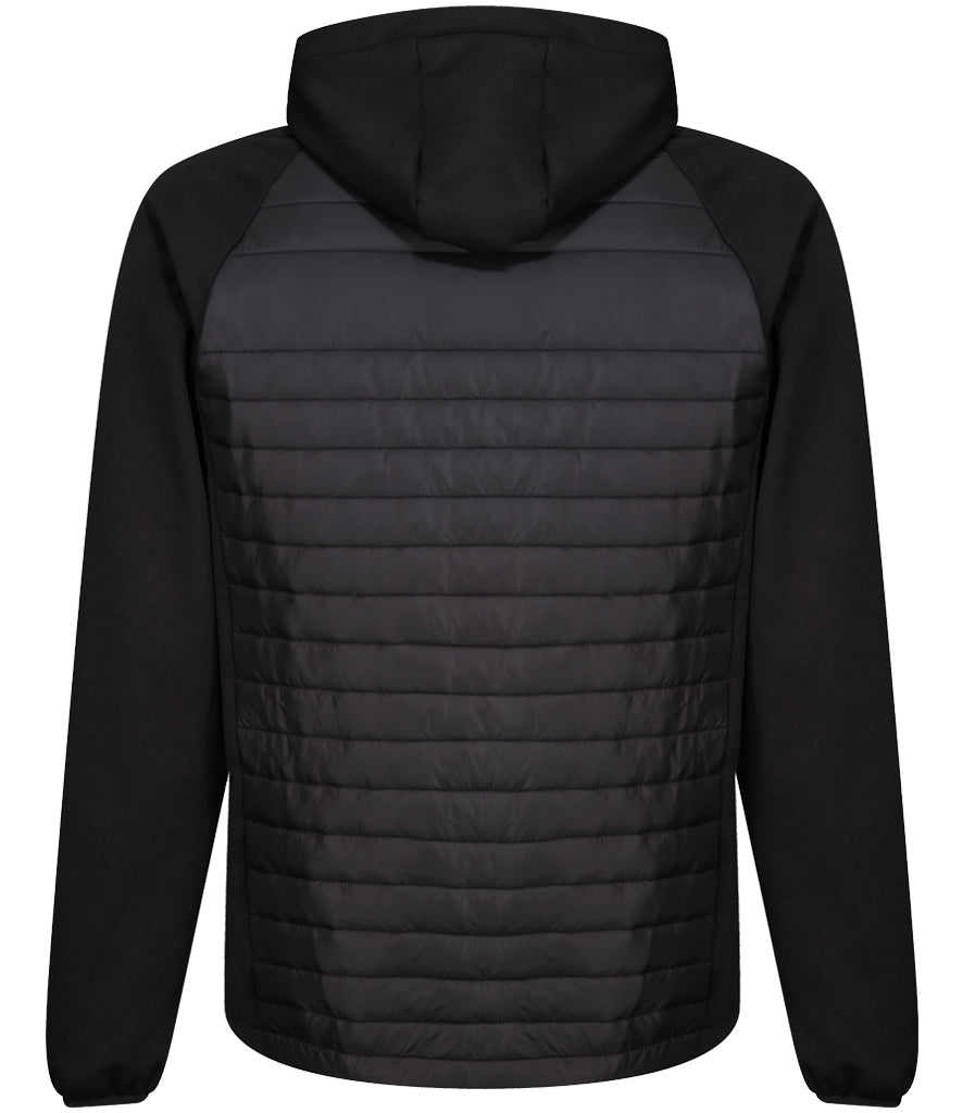 Regatta Navigate Hybrid Jacket in Black with Classic Red Back View