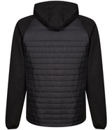 Regatta Navigate Hybrid Jacket in Black with Classic Red Back View