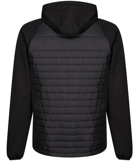 Regatta Navigate Hybrid Jacket in Black with Classic Red Back View