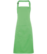 Premier Colours bib apron with pocket in Apple Green