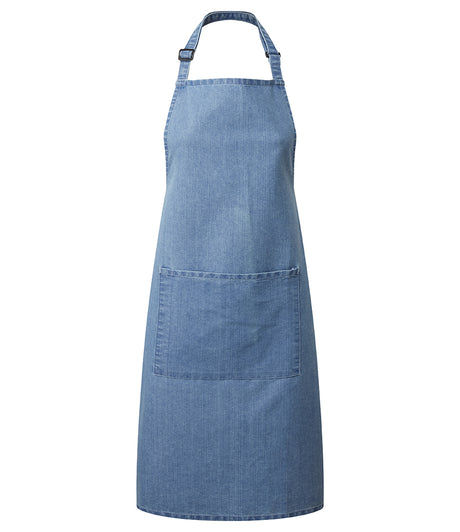 Premier Colours bib apron with pocket in blue denim