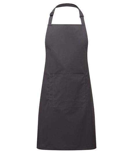 Premier Colours bib apron with pocket in Charcoal