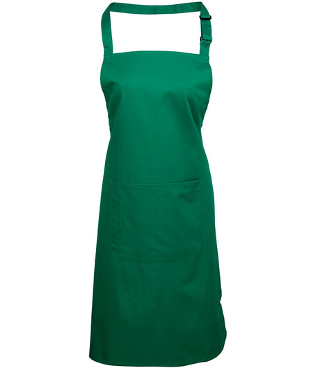Premier Colours bib apron with pocket in Emerald