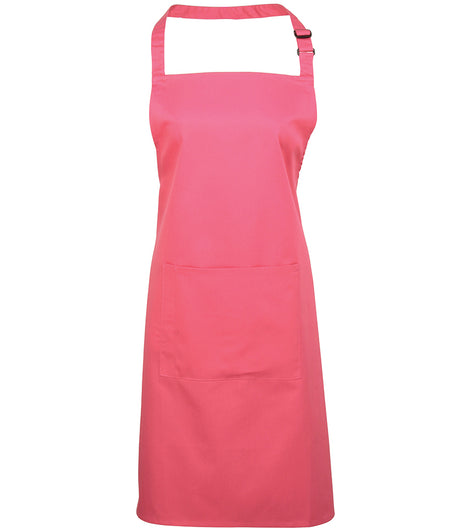 Premier Colours bib apron with pocket in Fuchsia