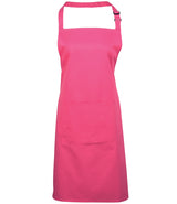 Premier Colours bib apron with pocket in Pink