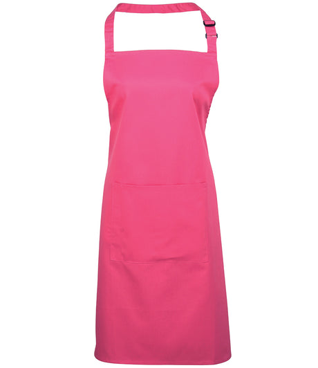 Premier Colours bib apron with pocket in Pink