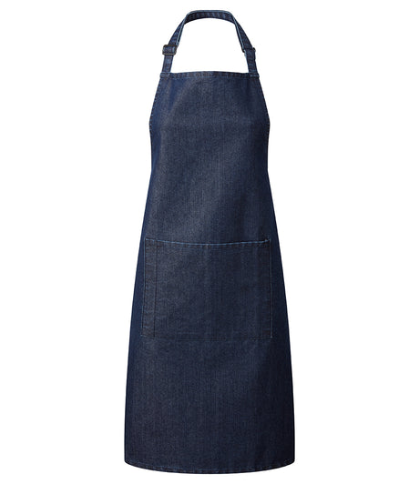 Premier Colours bib apron with pocket in Indigo Denim