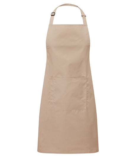 Premier Colours bib apron with pocket in Latte