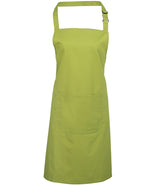 Premier Colours bib apron with pocket in Lime Green