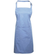 Premier Colours bib apron with pocket in mid blue