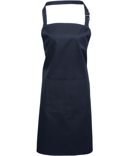Premier Colours bib apron with pocket in Navy