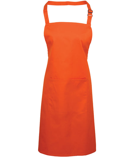 Premier Colours bib apron with pocket in Orange