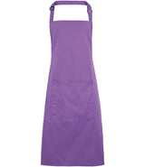 Premier Colours bib apron with pocket in Rich Violet
