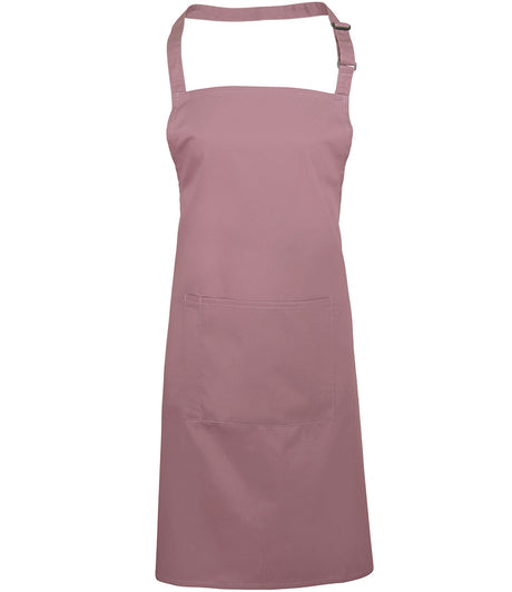 Premier Colours bib apron with pocket in Rose