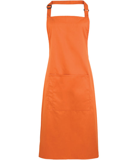 Premier Colours bib apron with pocket in Terracotta