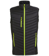 Regatta Navigate Hybrid Bodywarmer in Black with Lime Green Front View
