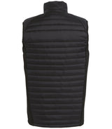 Regatta Navigate Hybrid Bodywarmer in Black with Orange Pop Back View