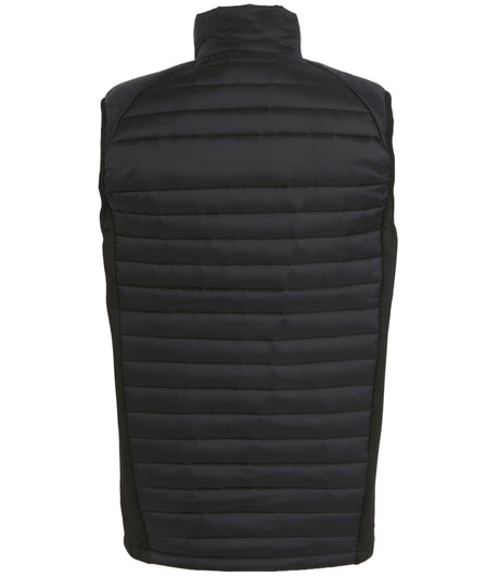 Regatta Navigate Hybrid Bodywarmer in Black with Orange Pop Back View