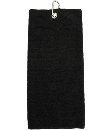 Towel City Microfibre Golf Towel in Black