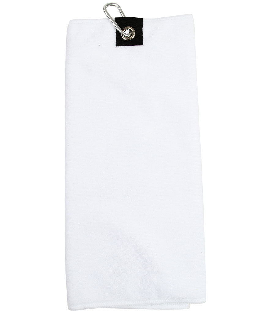 Towel City Microfibre Golf Towel in White